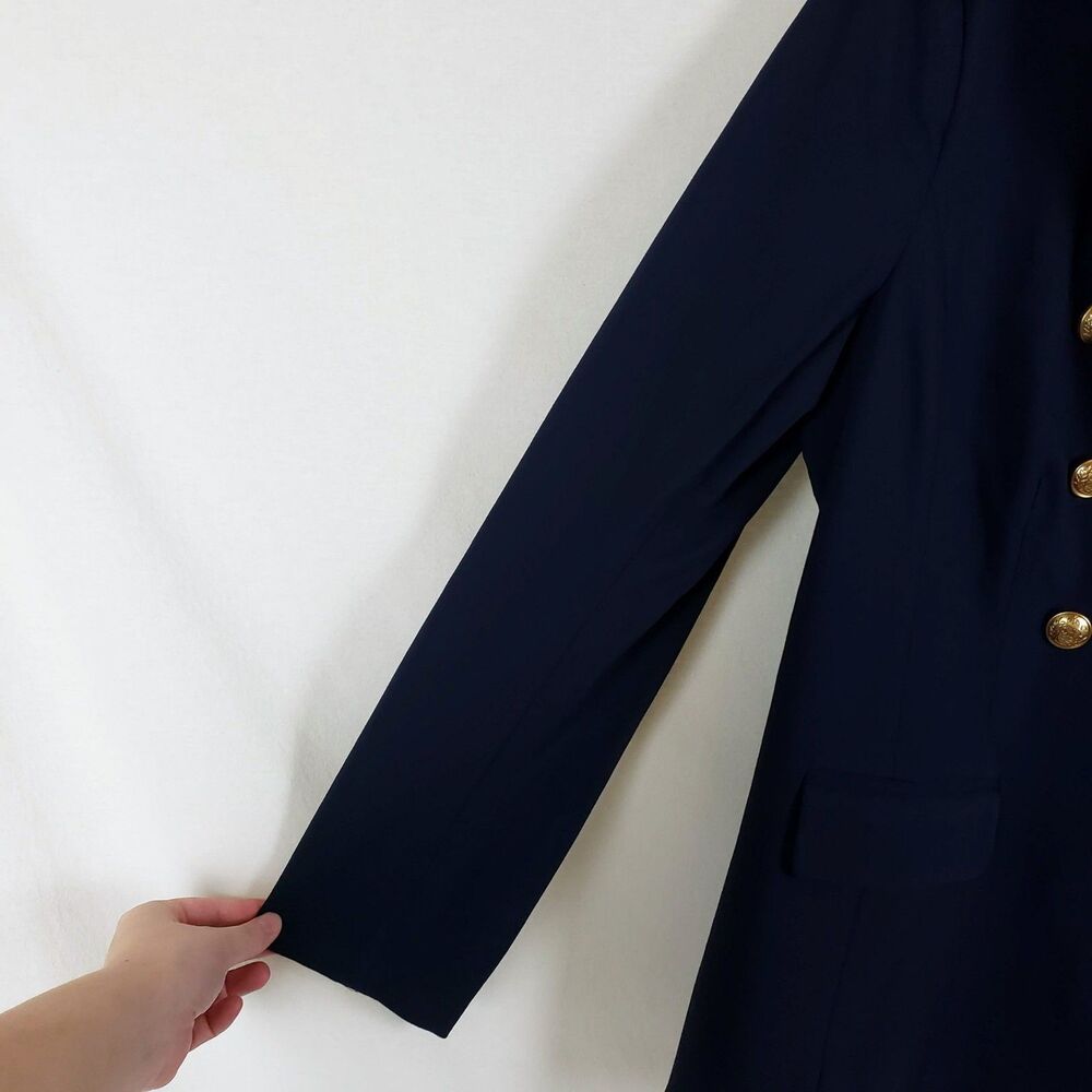 Lane Byrant Double Breasted Military Blazer Womens 18 Navy Blue Nautical Prep - Picture 3 of 8